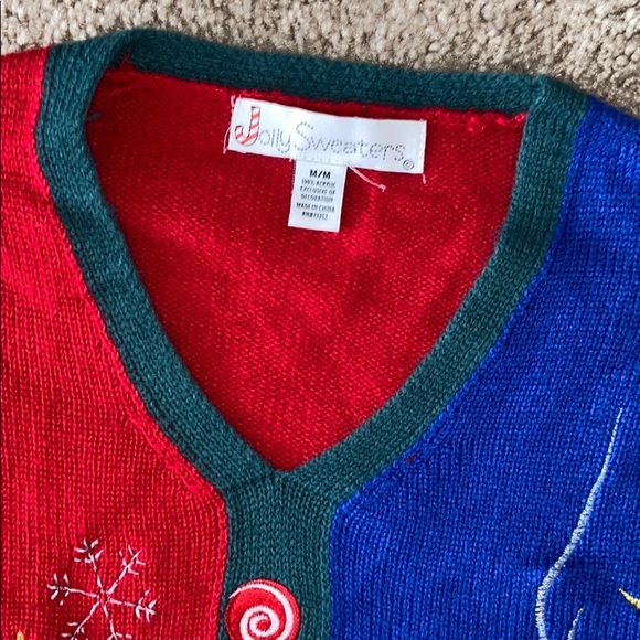 Jolly Sweaters Tacky Christmas Holiday Sweater M - Picture 3 of 4